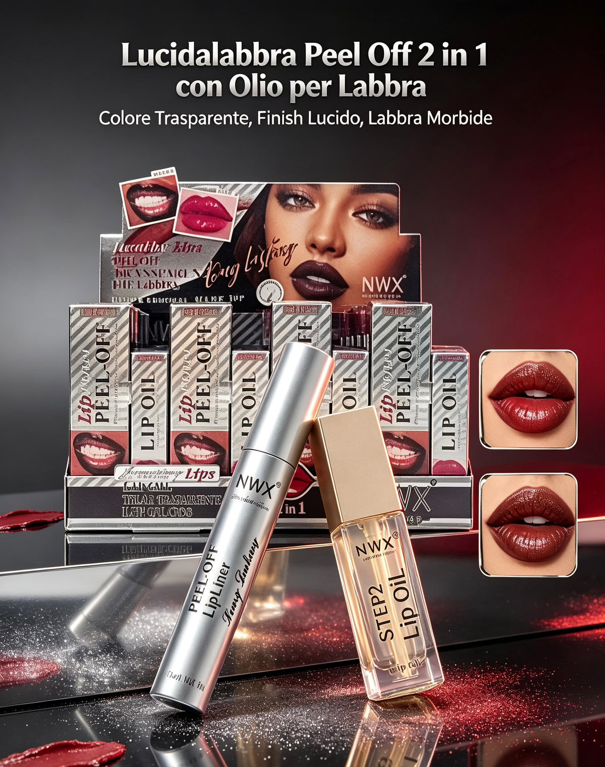 LIP OLIO +LUCIDA LABBRA PEEI-OFF €1.2X24
